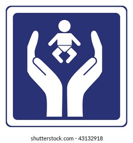 Baby Care Sign Vector