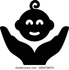 baby care vector glyph flat icon
