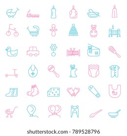 Baby care vector icon set