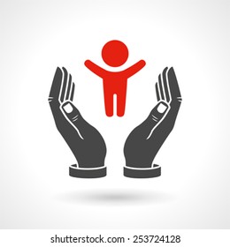 Baby Care Vector Symbol, Family Concept