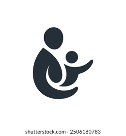 baby caretaker logo vector illustration template design