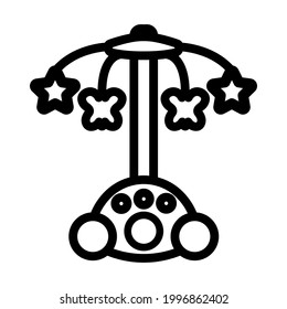 Baby Carousel Icon. Bold outline design with editable stroke width. Vector Illustration.