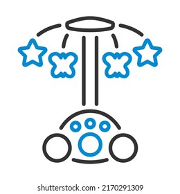 Baby Carousel Icon. Editable Bold Outline With Color Fill Design. Vector Illustration.