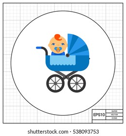 Baby carriage with baby