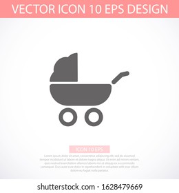 Baby, carriage, buggy, pram, vector icon stroller, wheel vector icon. vector icon illustration, flat design. vector icon