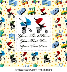 baby carriage card