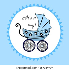 Baby carriage, cute simple sketch