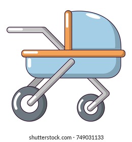 Baby carriage family icon. Cartoon illustration of baby carriage family vector icon for web