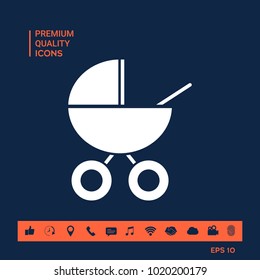 Baby carriage icon