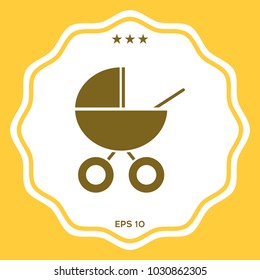Baby carriage icon