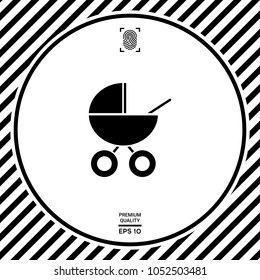Baby carriage icon