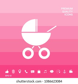 Baby carriage icon