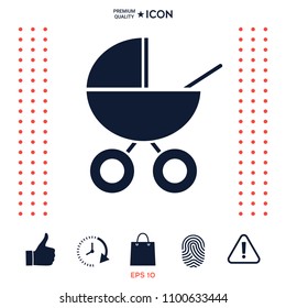 Baby carriage icon