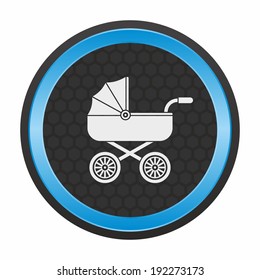 Baby carriage icon
