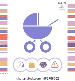 Baby carriage icon