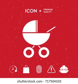 Baby carriage icon