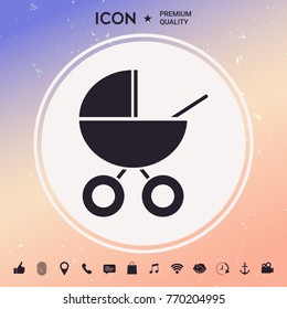 Baby carriage icon