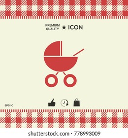 Baby carriage icon