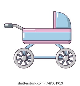Baby carriage icon. Cartoon illustration of baby carriage vector icon for web
