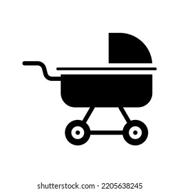 Baby carriage icon color editable