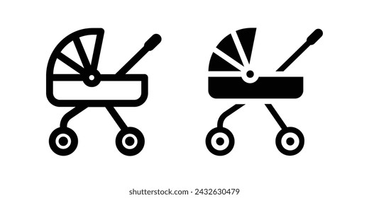 Baby Carriage icon. flat illustration of vector icon