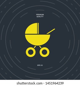 Baby carriage icon. Graphic elements for your design