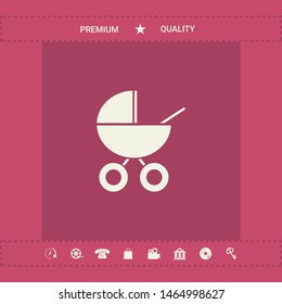 Baby carriage icon. Graphic elements for your design