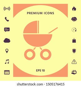 Baby carriage icon. Graphic elements for your design