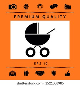 Baby carriage icon. Graphic elements for your design