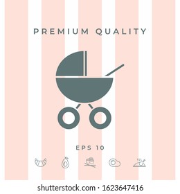 Baby carriage icon. Graphic elements for your design