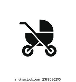 Baby carriage icon isolated on white background. Baby stroller icon