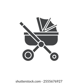 baby carriage icon set vector art