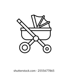 baby carriage icon set vector art