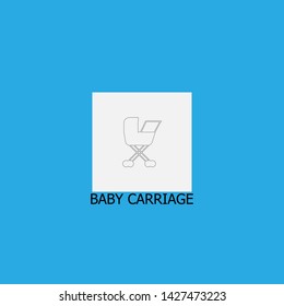 baby carriage icon sign signifier vector