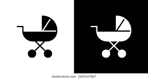 Baby carriage icon symbols. Vector illustration.