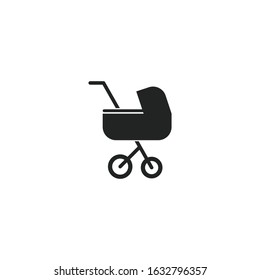 baby carriage Icon template color editable. baby stroller symbol vector sign isolated for graphic and web design.