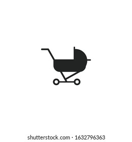 baby carriage Icon template color editable. baby stroller symbol vector sign isolated for graphic and web design.