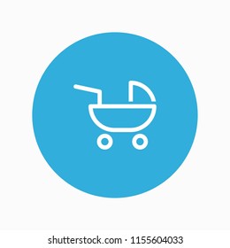 baby carriage icon vector