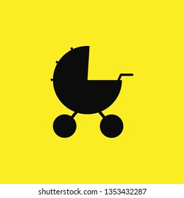 baby carriage icon vector