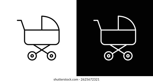 Baby carriage icon vector collection. vector sign illustration