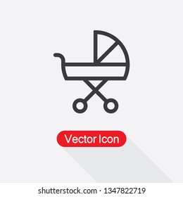 Baby Carriage Icon Vector Illustration Eps10