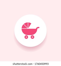 baby carriage Icon. Vector illustration EPS 10.