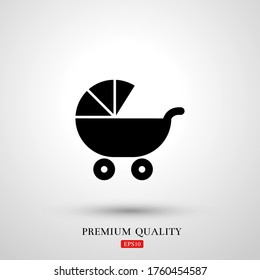 baby carriage Icon. Vector illustration EPS 10.