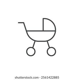 Baby carriage icon Vector logo set flat