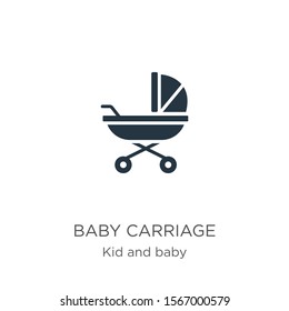 Baby carriage icon vector. Trendy flat baby carriage icon from kid and baby collection isolated on white background. Vector illustration can be used for web and mobile graphic design, logo, eps10