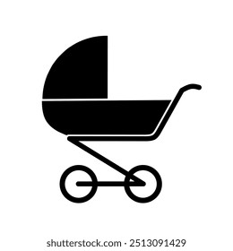 vetor de ícone de carrinho de bebê com design moderno