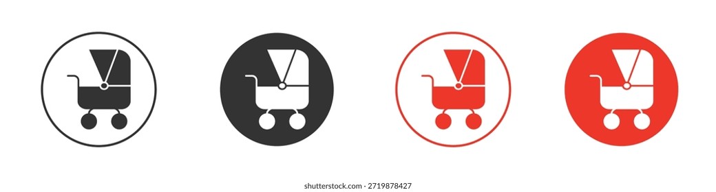 Kinderwagen-Symbol. Webvektordesign