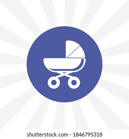 baby carriage isolated simple solid vector icon