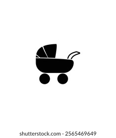 Baby carriage logo illustration vector