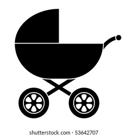 Baby Carriage Silhouette